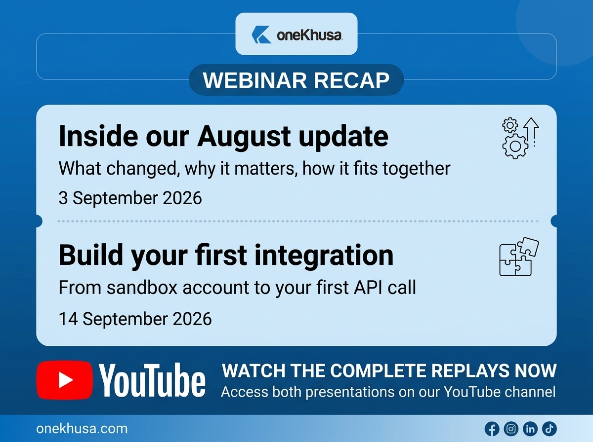 Webinar Recap: Inside the August Update and Your First OneKhusa Integration